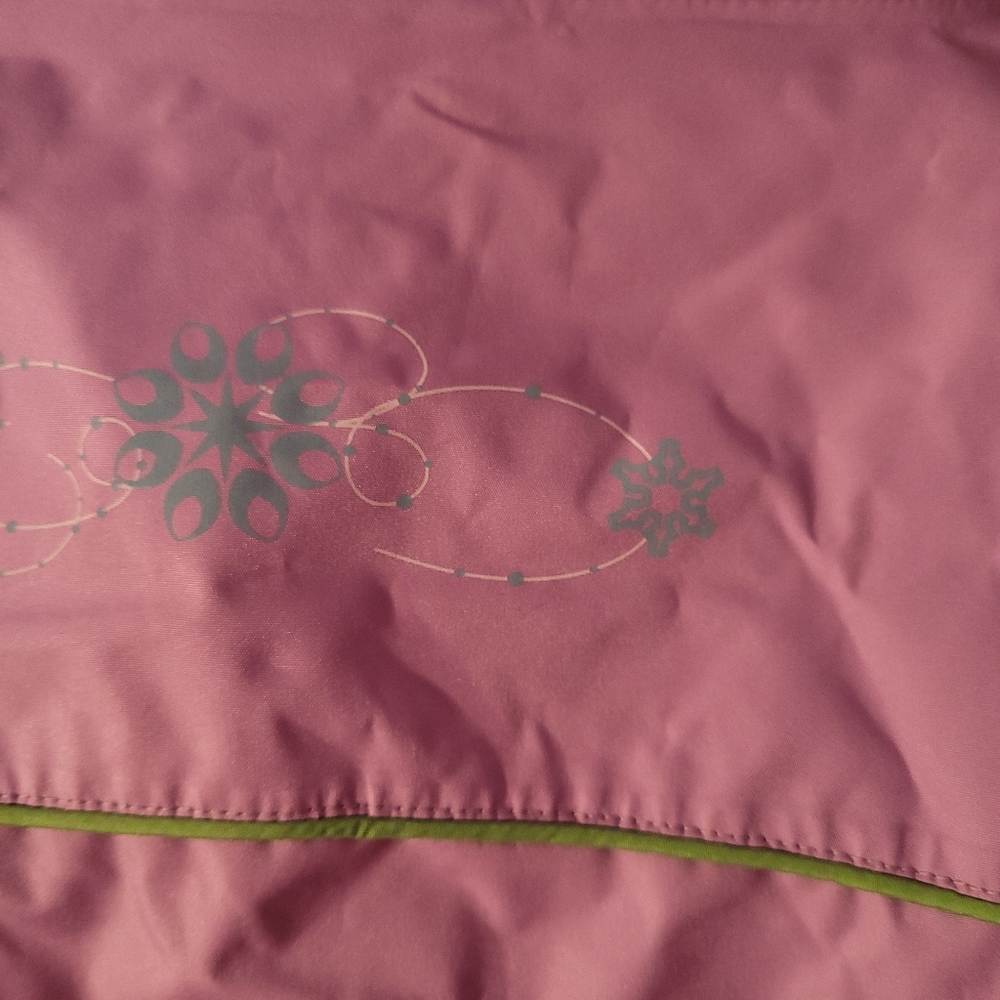 Crane Winter Jacket Coat Girls 11-12 Lilac Logo Warm - Picture 7 of 8